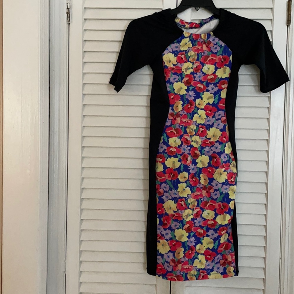 Stretchy floral tango dress or just going out.  Very comfortable and soft.